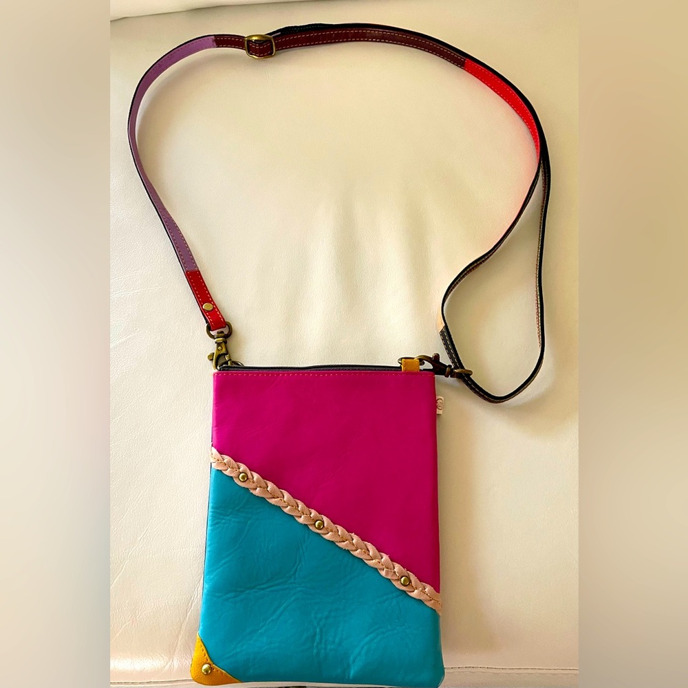 Vaan & Company Leather Crossbody Bag with Adjustable Strap